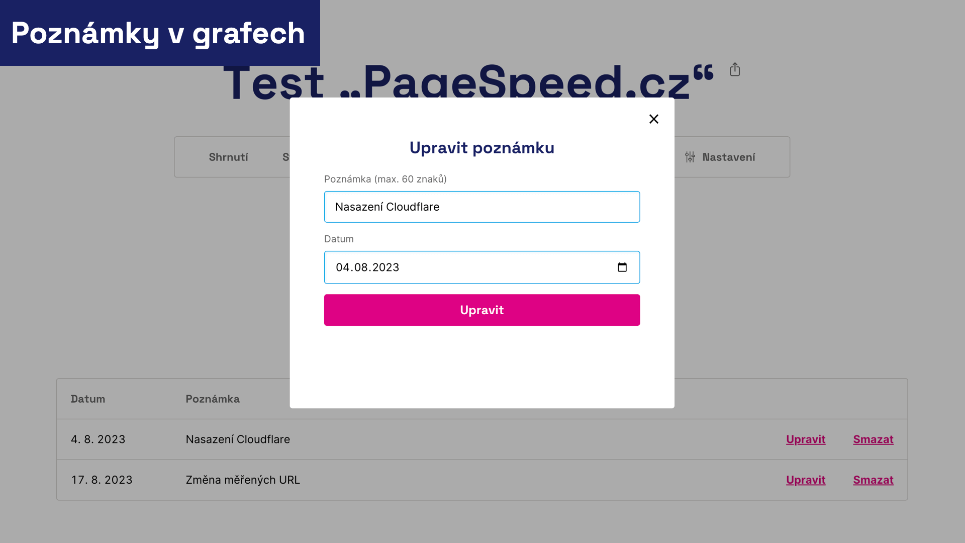 Nasadili jste Cloudflare? Vše uvidíte v historii webu.
